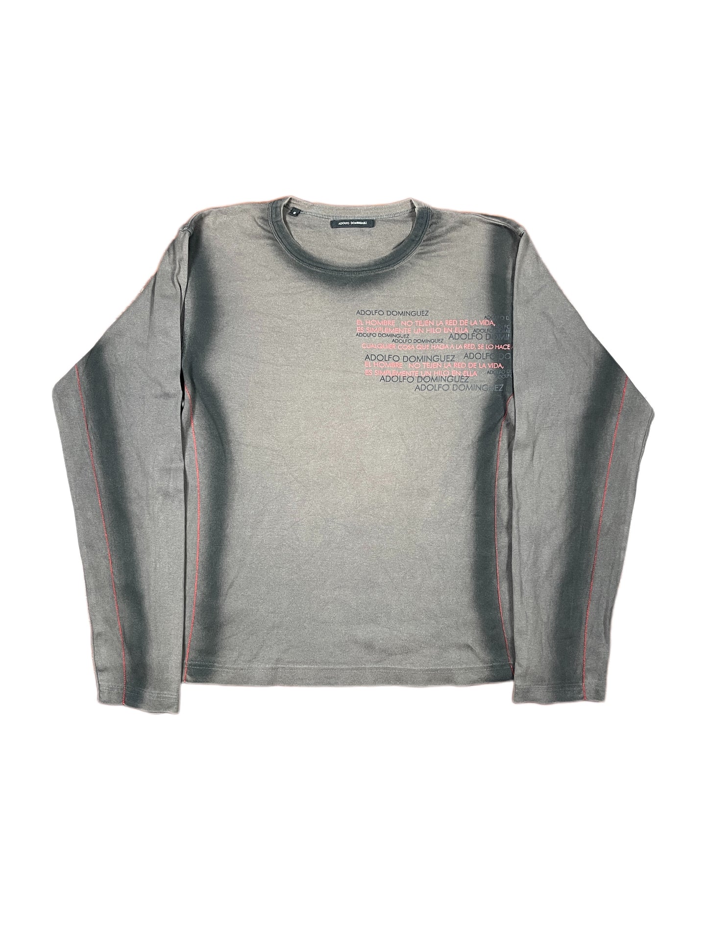 Y2k Adolfo Dominguez Longsleeve Brown Black - L