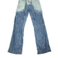 Y2k Killah Soft Cloth Pants Low Waist Blue - S