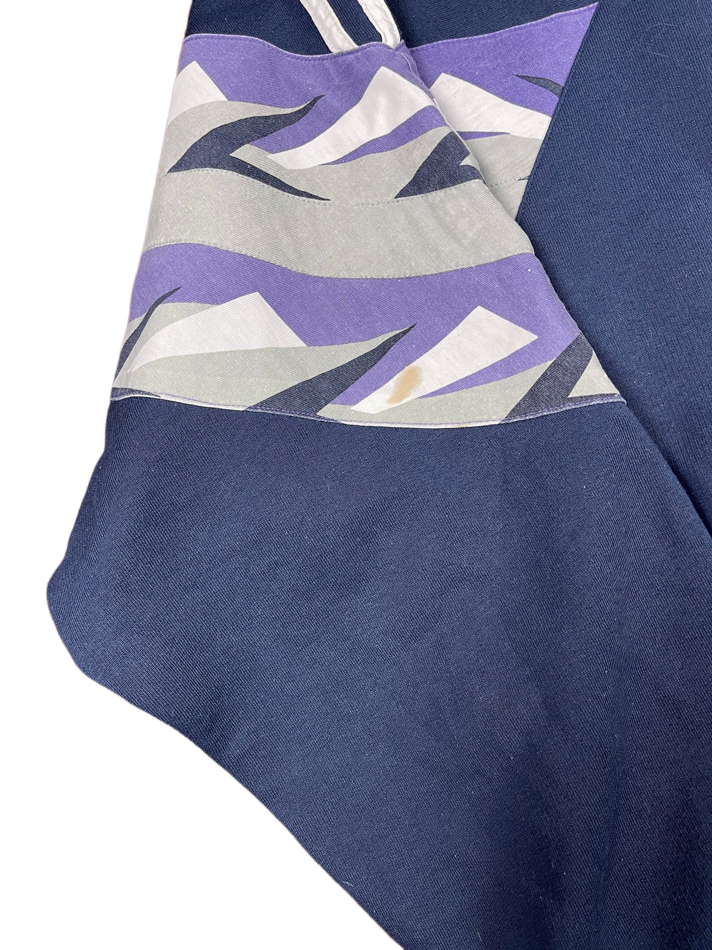 Vintage 1990s Adidas Sweatshirt Navy Purple XL