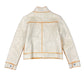 Y2k Roxy Fluffy Jacket Beige Orange - S