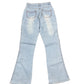 Vintage Crazy World Flared Denim Jeans Pants Blue - XS