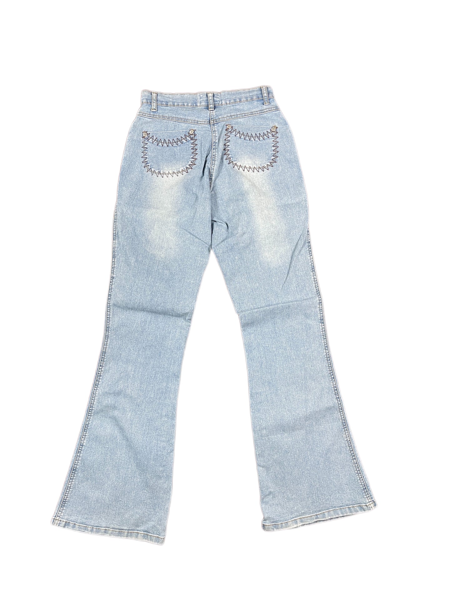 Vintage Crazy World Flared Denim Jeans Pants Blue - XS
