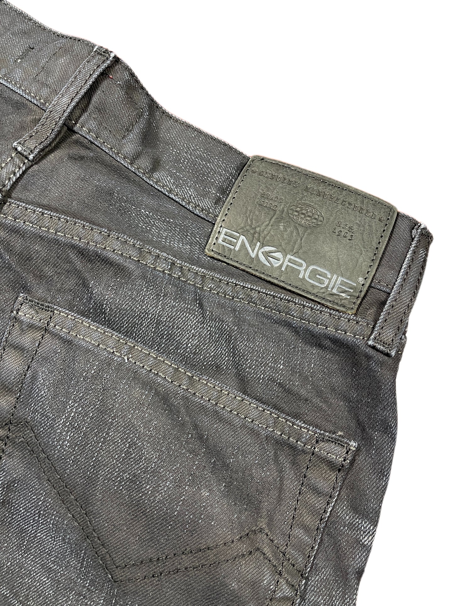 Y2k Energie Slim Fit Denim Pants Black - S/M