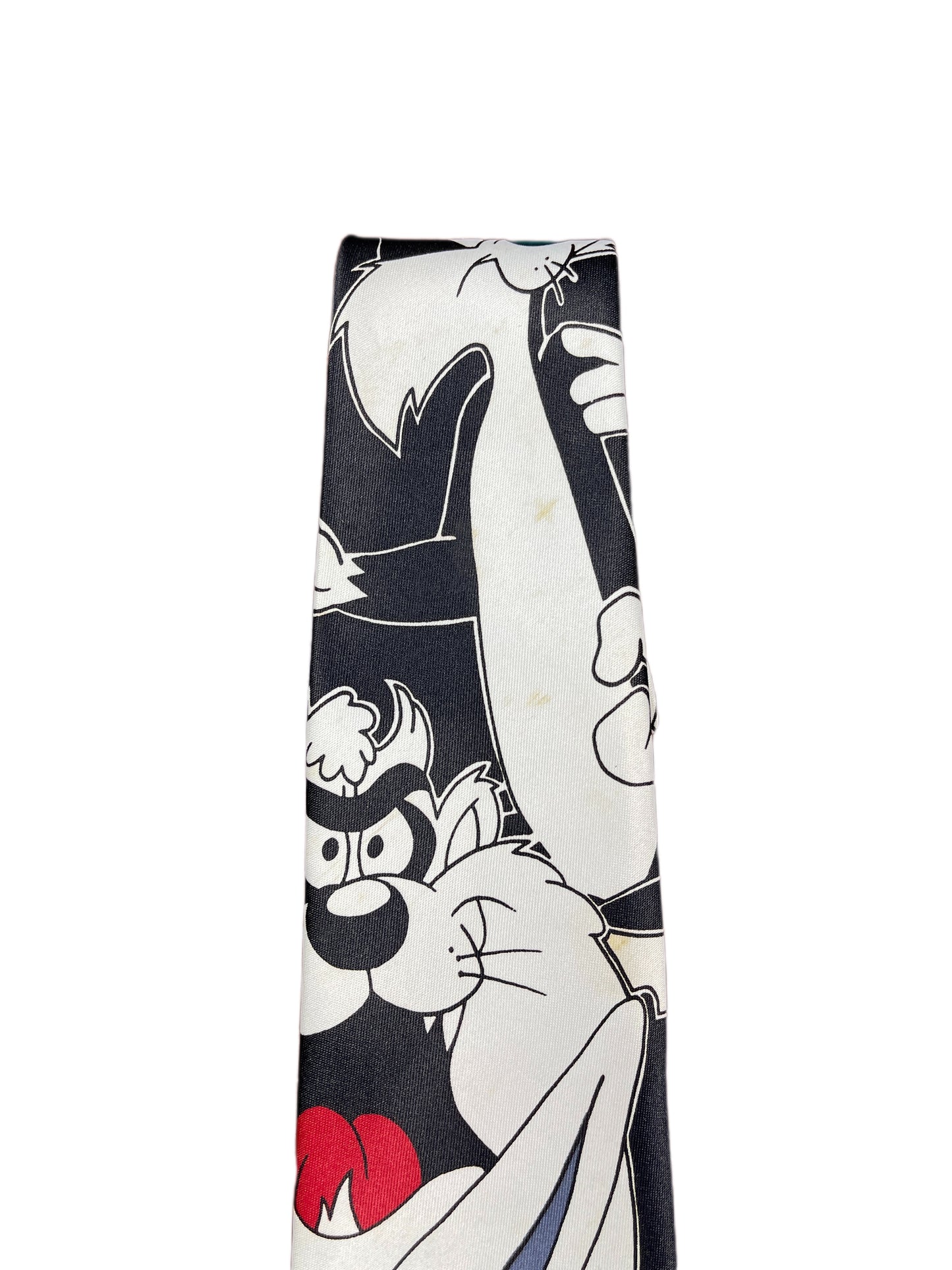 Vintage Looney Tunes Silk Tie Black