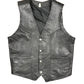 Vintage Leather Vest Black - S