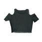 Y2k Dazy Short Sleeve Top Black - M