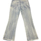 Y2k Moda Europa Denim Pants Blue Pink - XS
