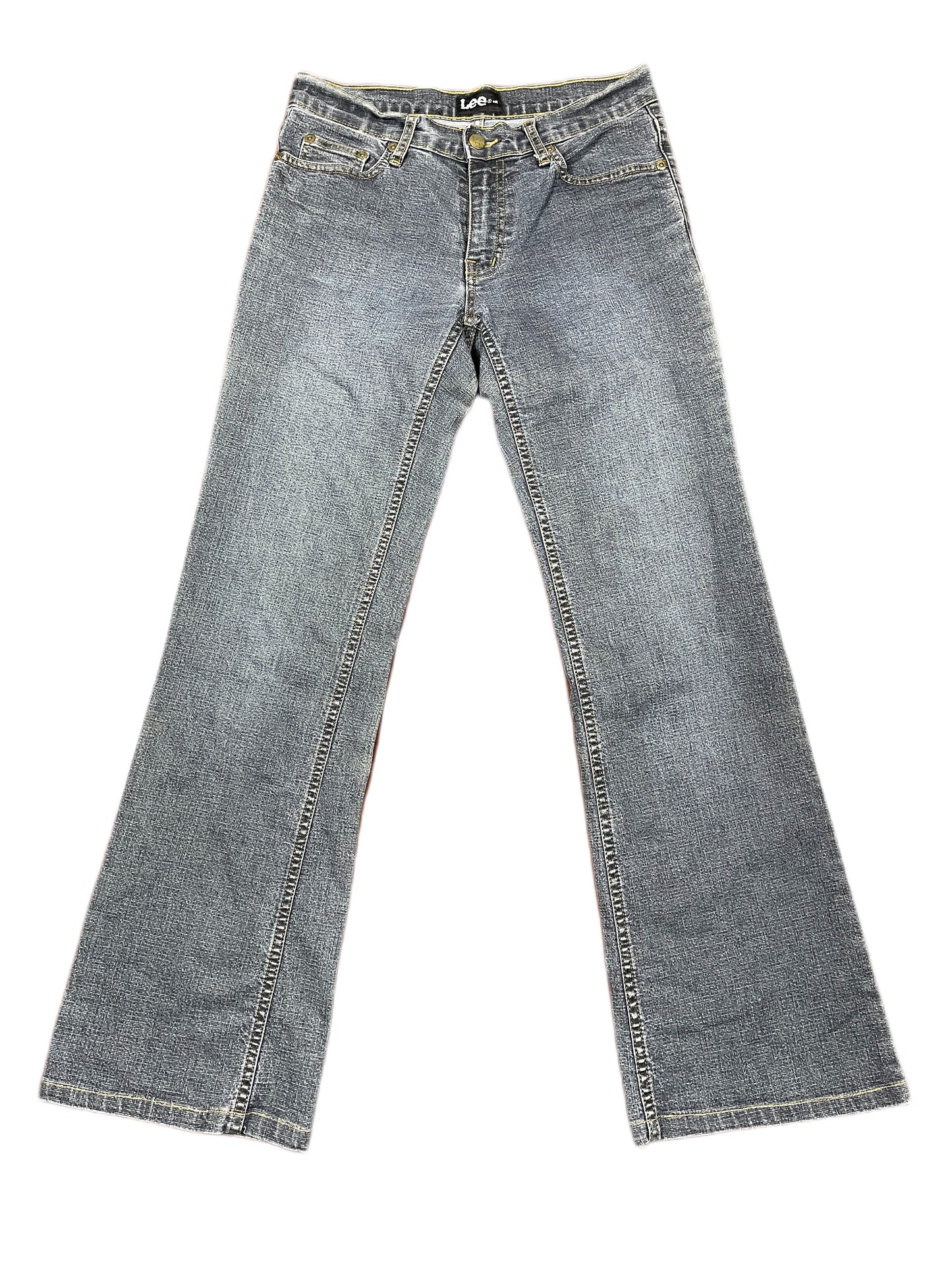 Y2k Lee Low Waist Flared Denim Pants Blue - M