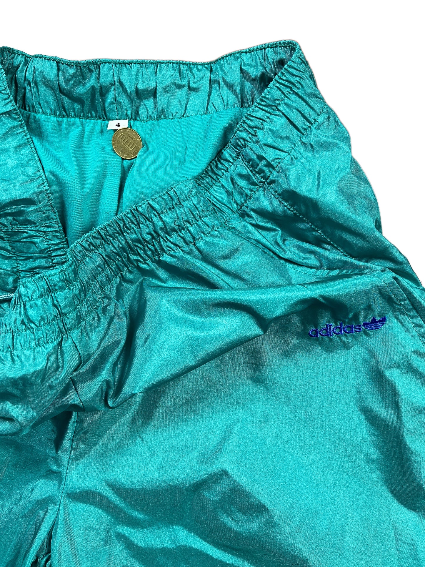 Vintage 1990s Adidas Sport Pants Turquoise - S/M