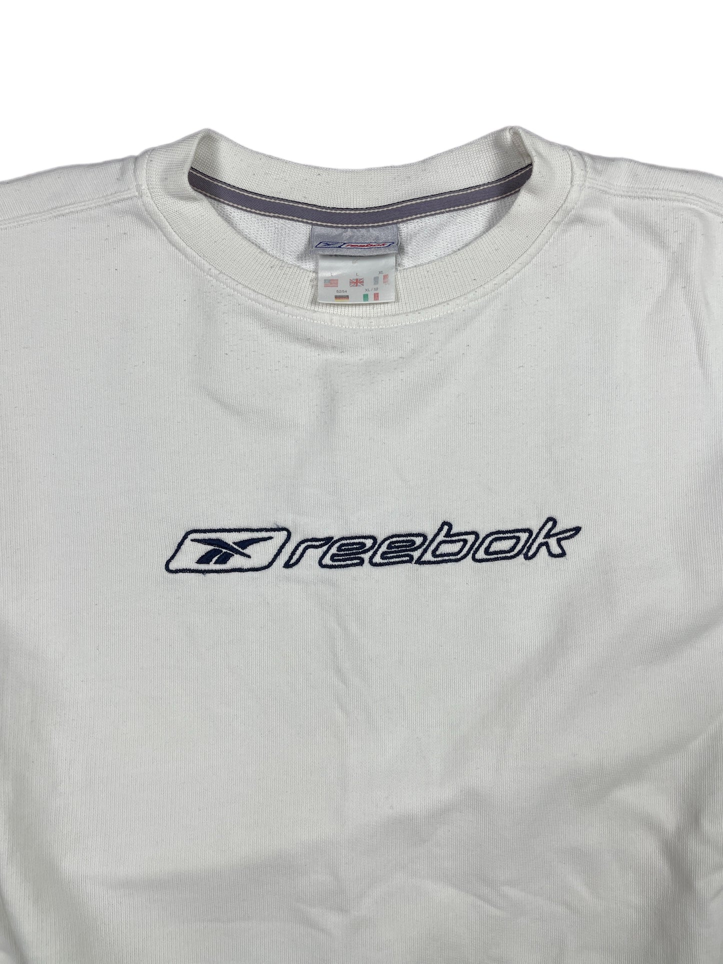 Y2k Reebok Sweatshirt White - L/XL