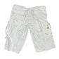 Y2k Terranova Low Waist Cargo Shorts White - XS