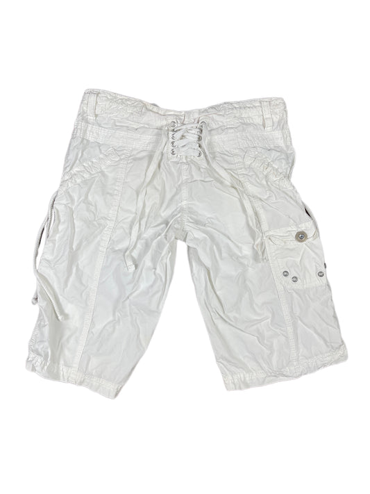Y2k Terranova Low Waist Cargo Shorts White - XS