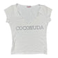 Y2k Coconuda Short Sleeve Top White - L
