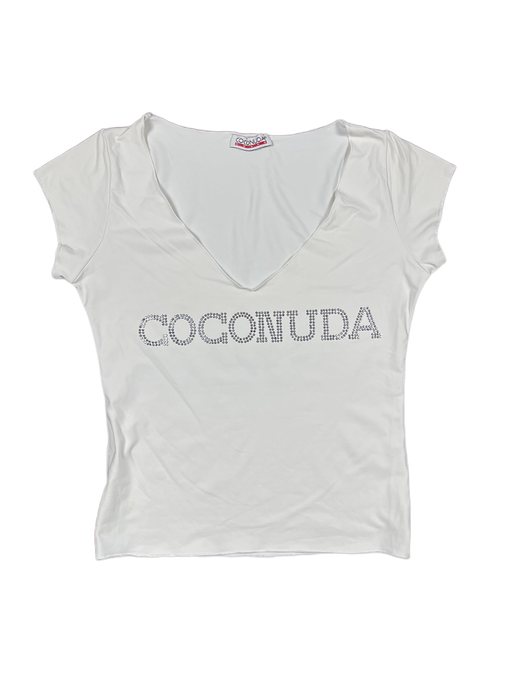 Y2k Coconuda Short Sleeve Top White - L