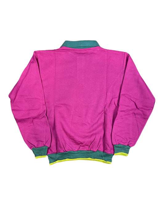 Vintage Secopal Sweet Dogs Polo Sweatshirt Red Burgunder - XS