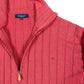 Y2k Burberry Zip Knitted Sweatshirt Red - XXL