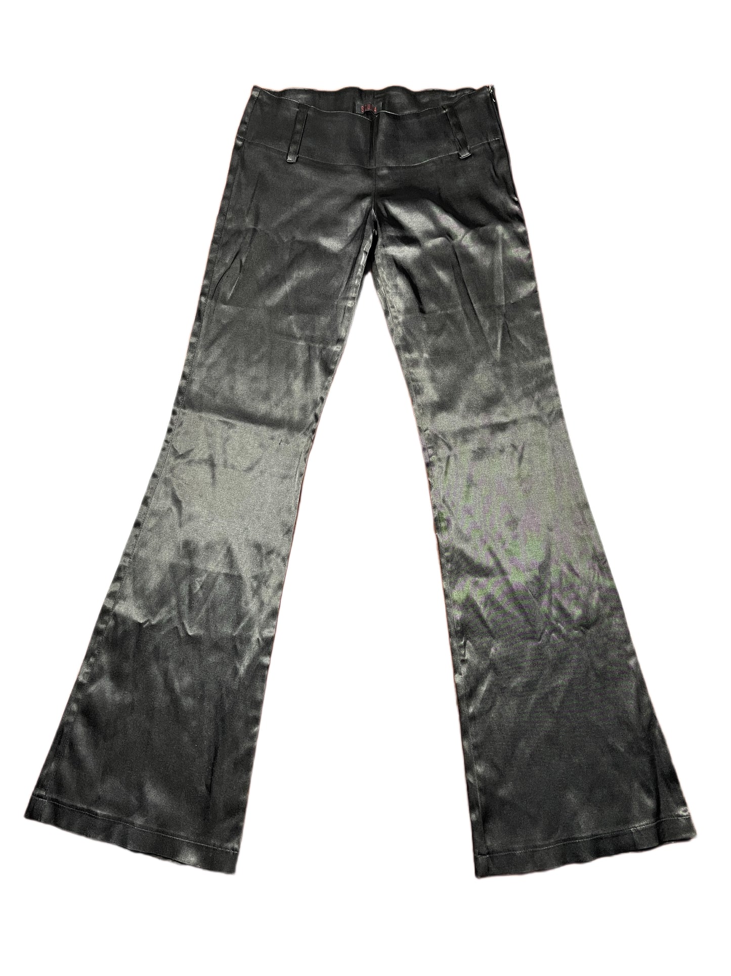 Y2k Scusa Low Waist Flared Pants Black - XL