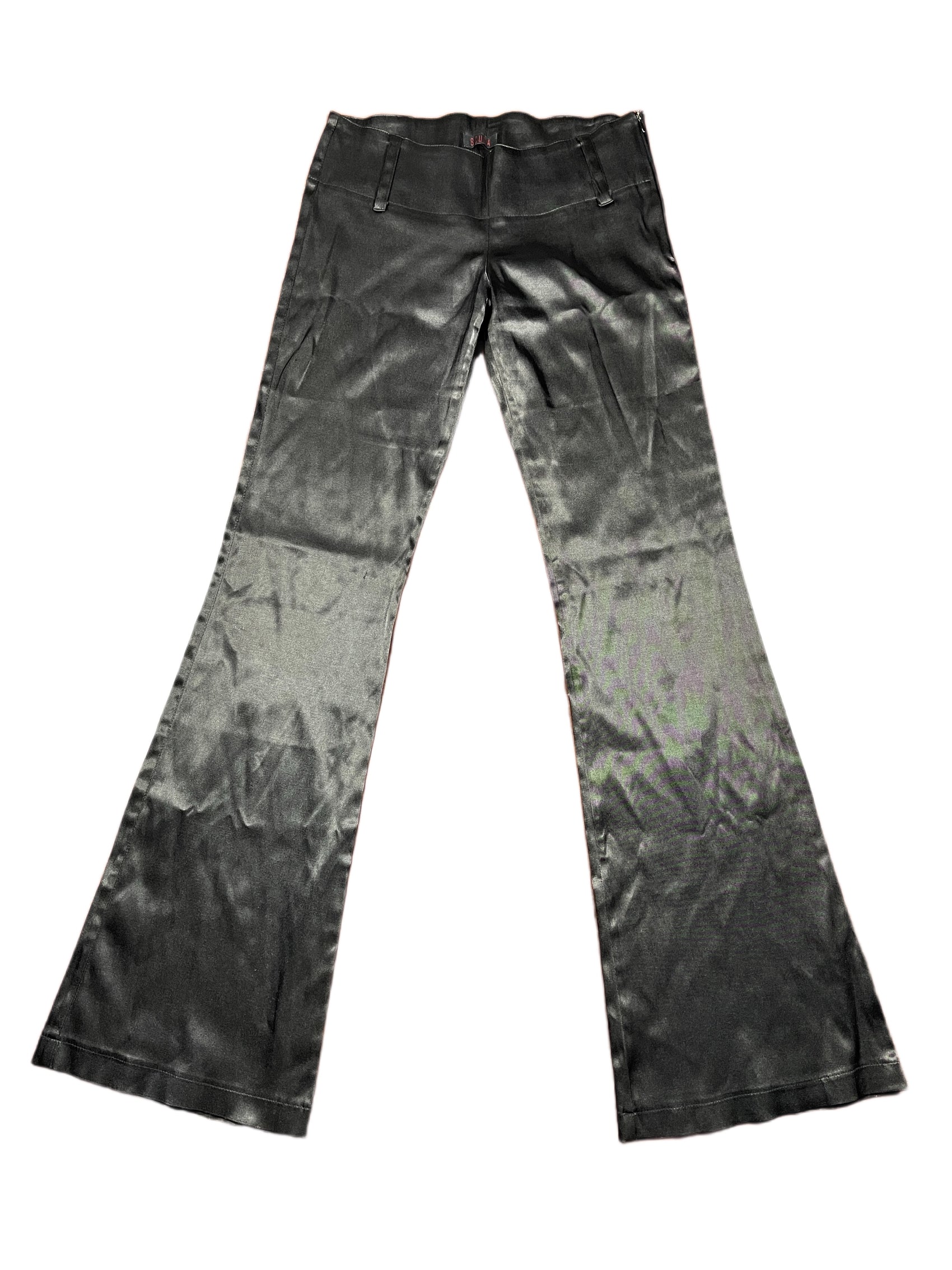 Y2k Scusa Low Waist Flared Pants Black - XL
