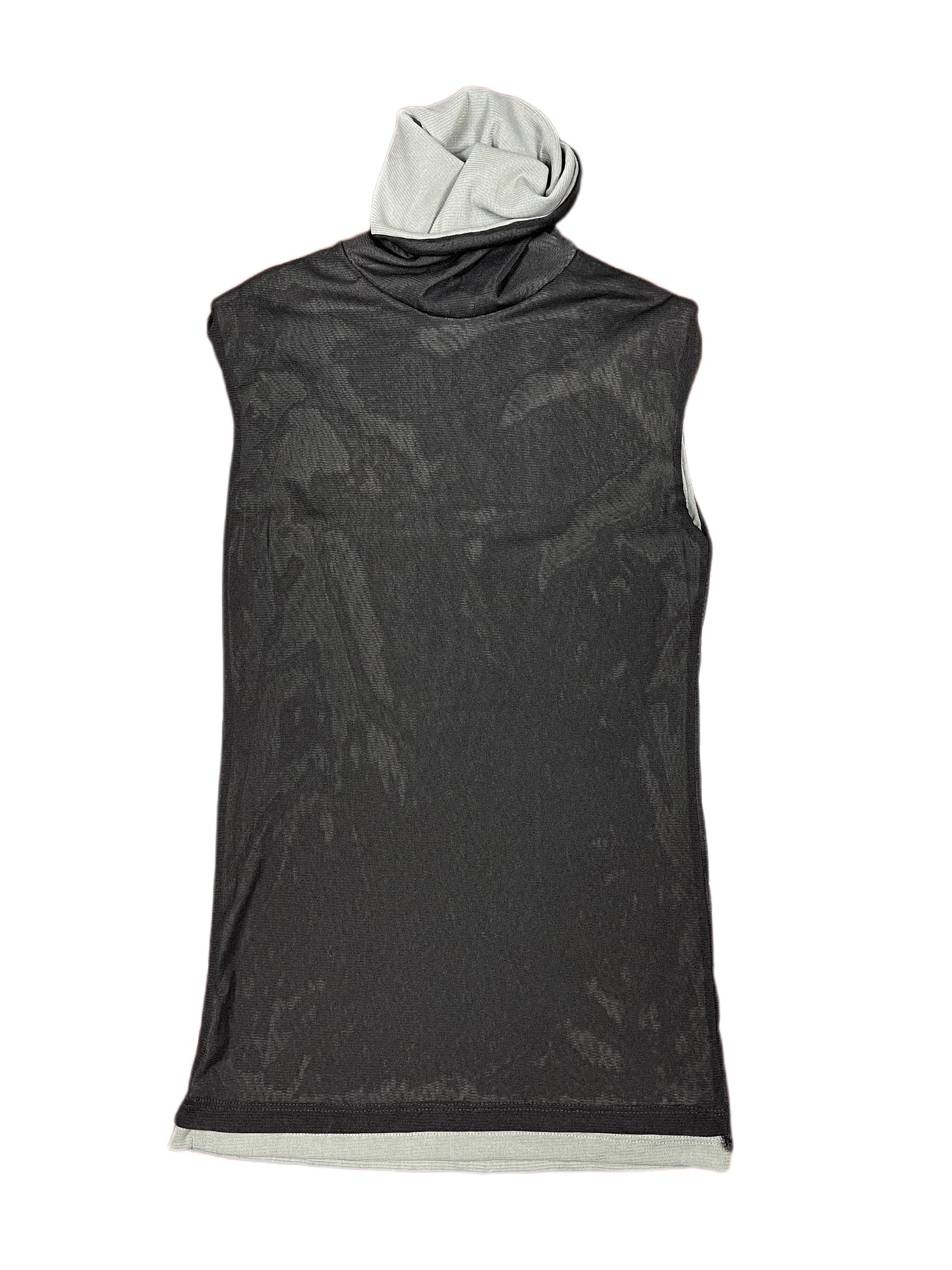 Sleeveless Turtleneck Top Black - M
