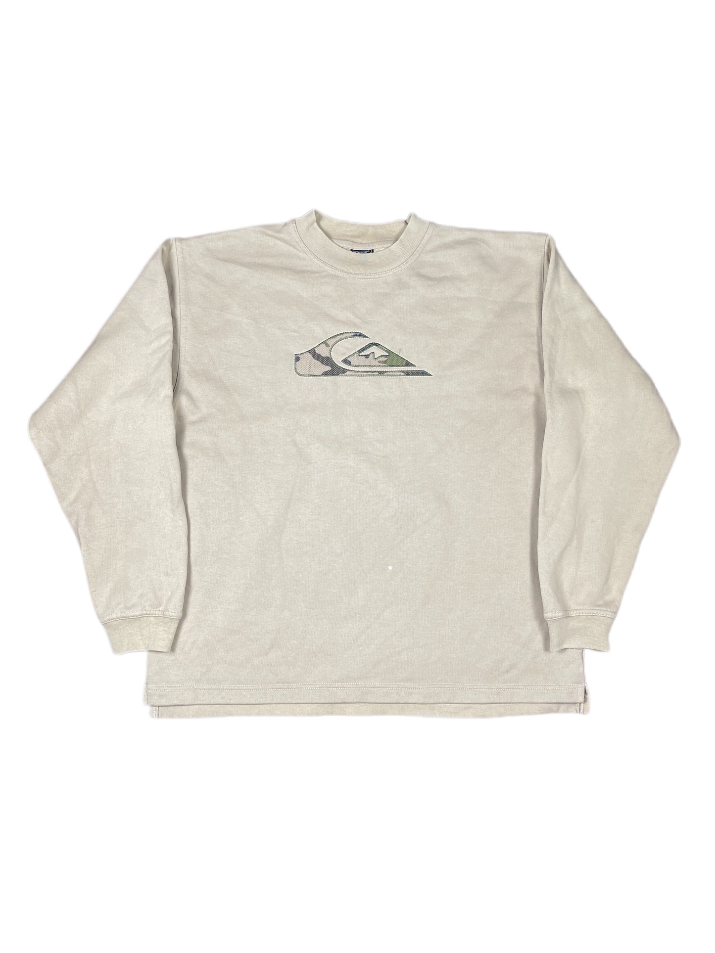 Y2k Quiksilver Sweatshirt Beige - M