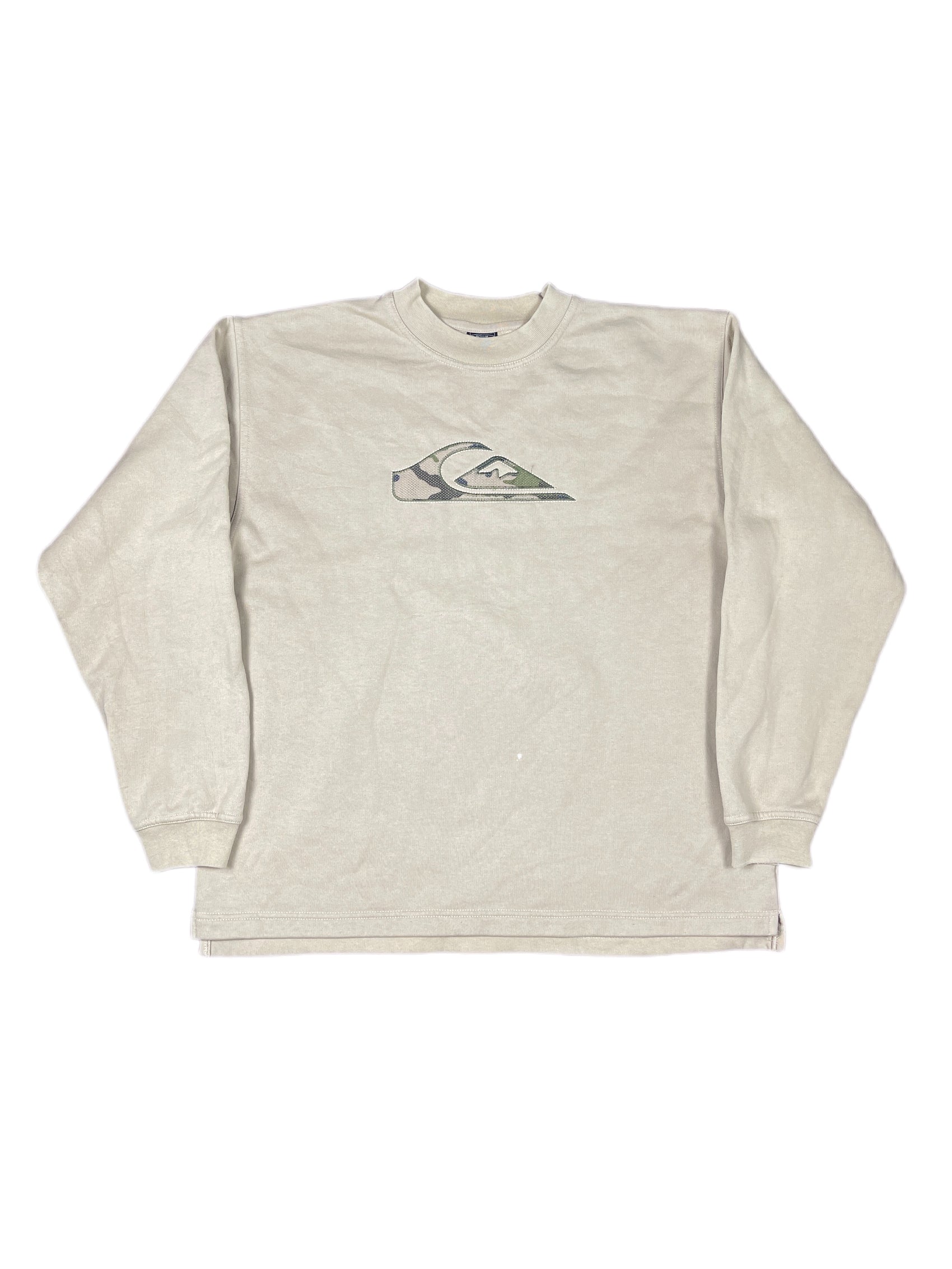Y2k Quiksilver Sweatshirt Beige - M