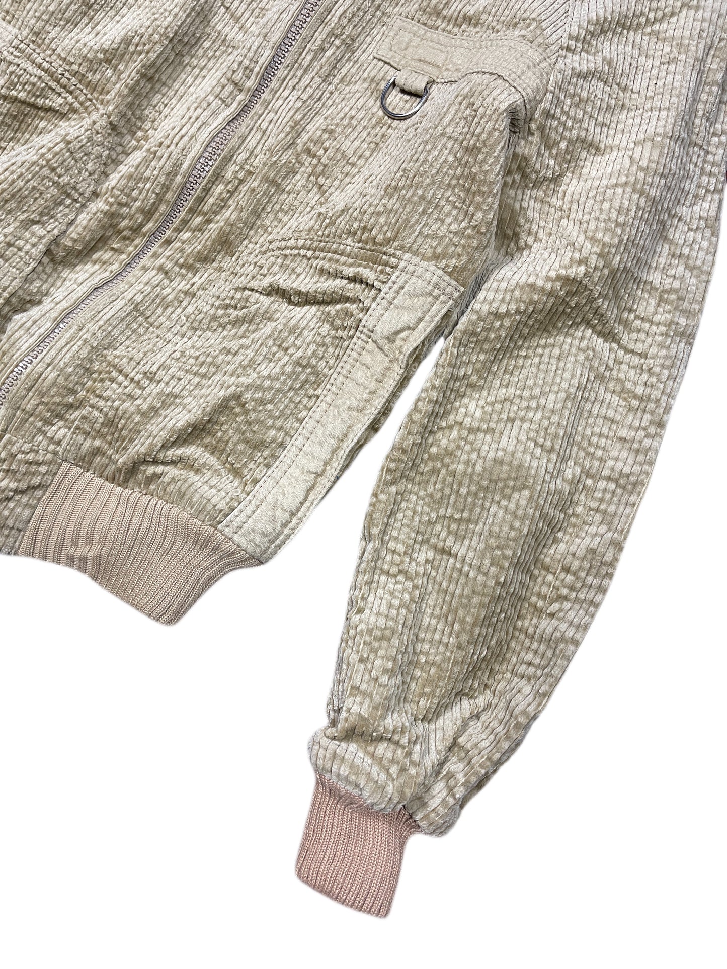 Y2k Corduroy Jacket Beige - L
