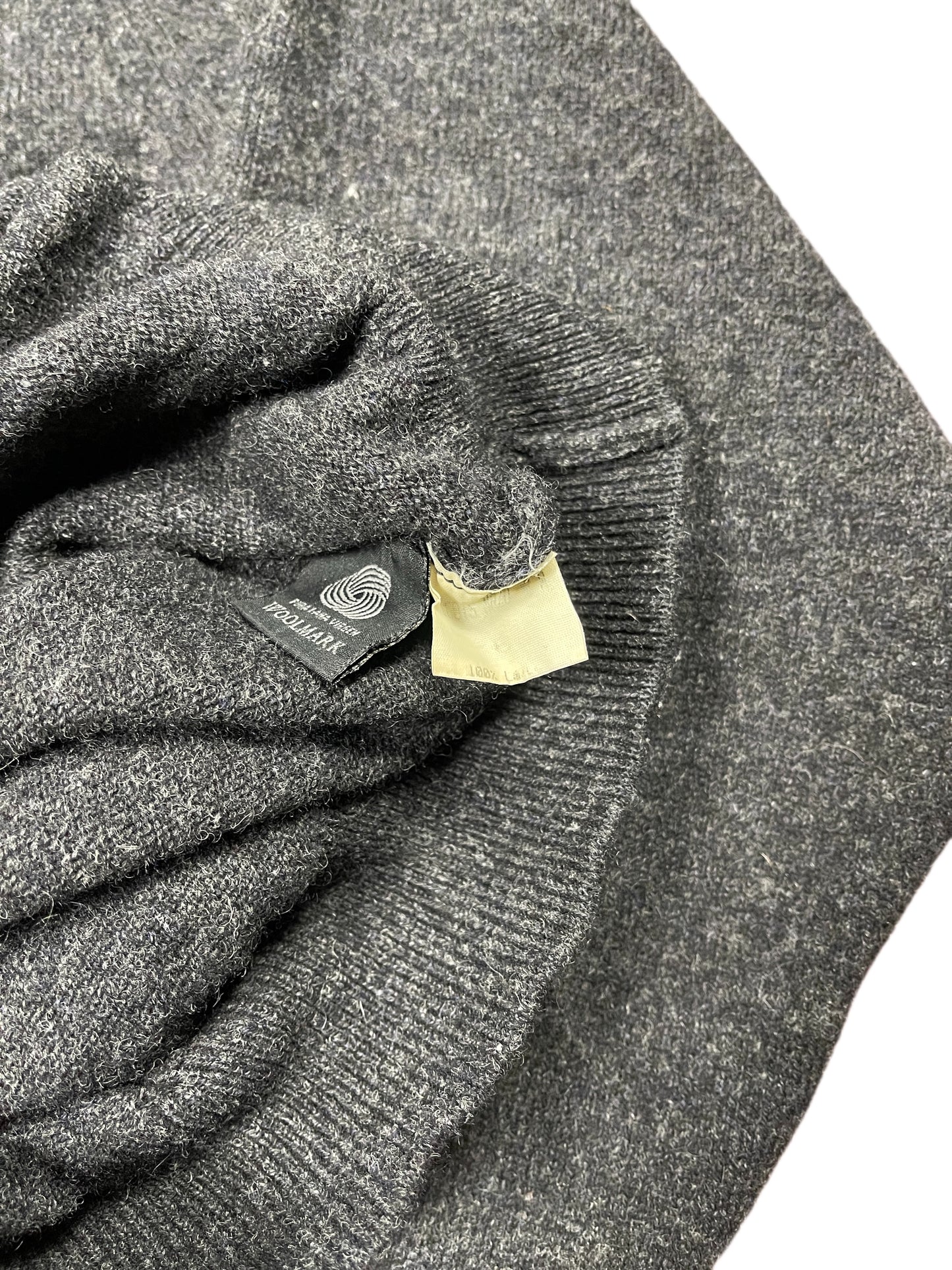 VIntage Yves Saint Laurent Knitted New Wool Sweatshirt Gray Black - XXL