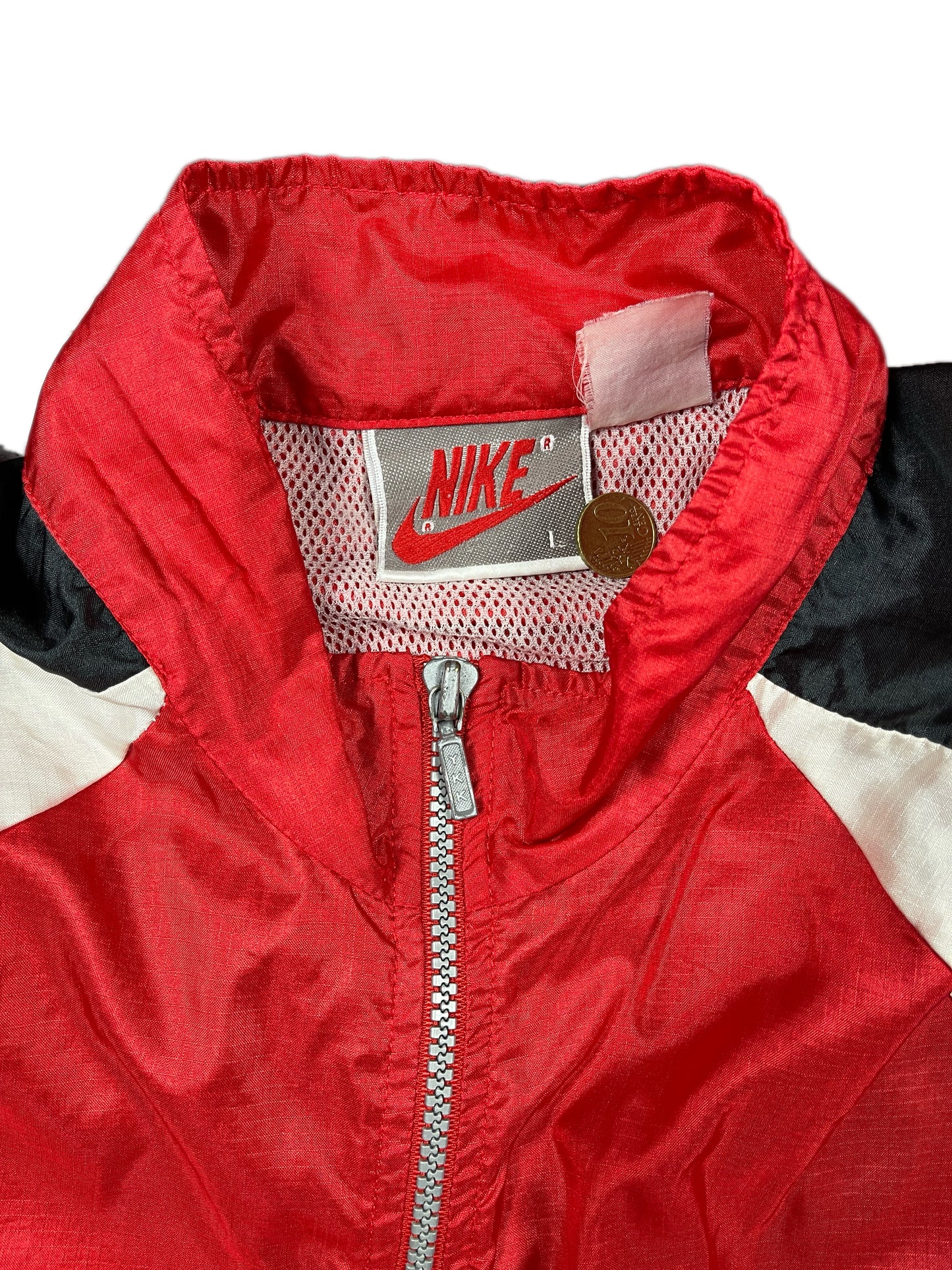Vintage Nike 1980s Sport Jacket Red White - L