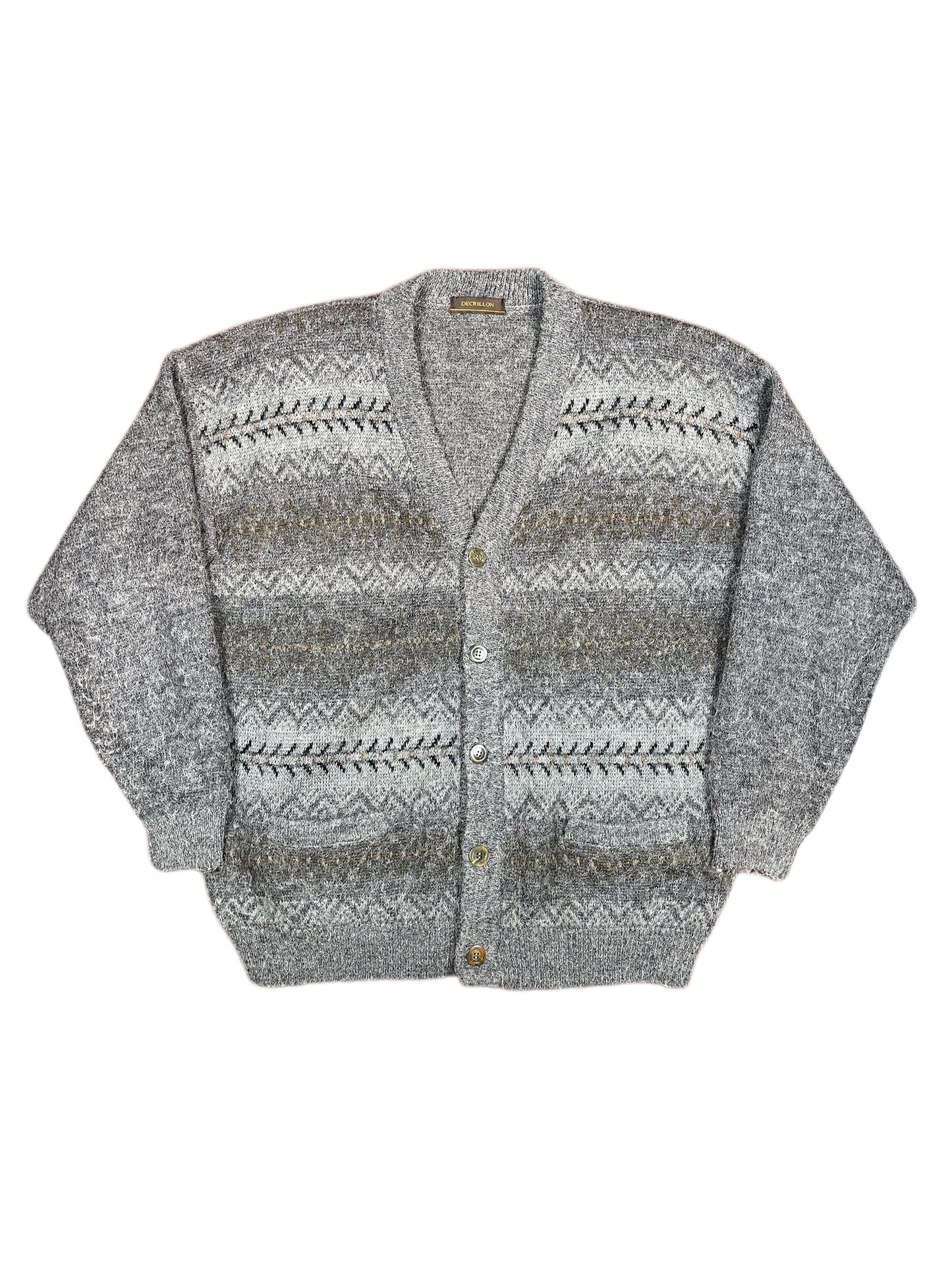 Vintage Decrillon Cardigan Gray - L