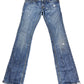 Y2k Fornarina Low Waist Flared Denim Pants Blue - M/L