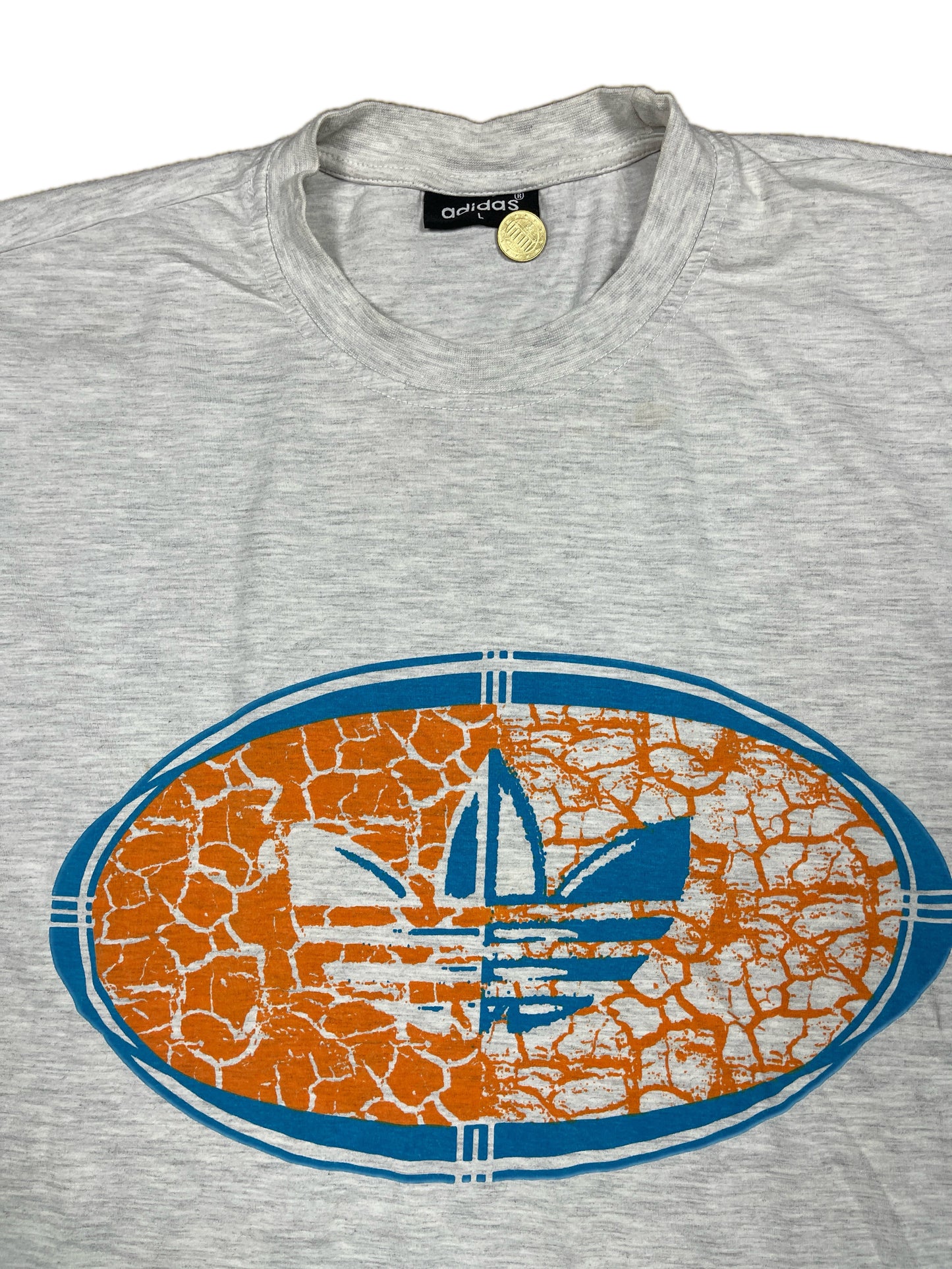 Vintage Adidas 1990s T-Shirt Gray - L
