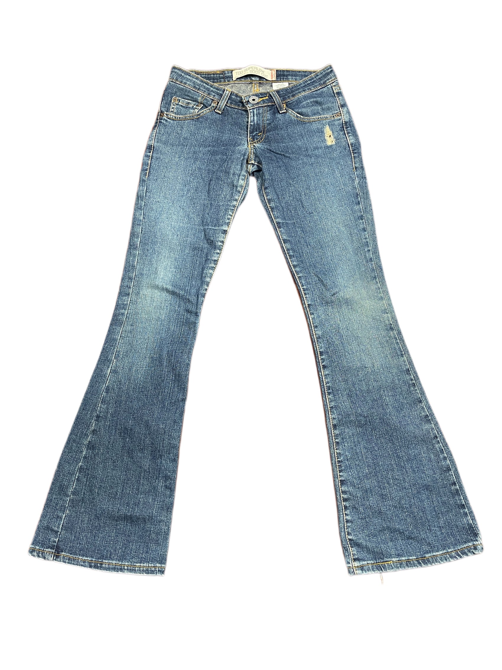 Y2k Levi's Low Waist Boot Cut Denim Pants Blue S