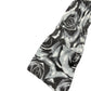 Y2k Blanc Nature See Through Long Sleeve Top Roses Gray Black - XL