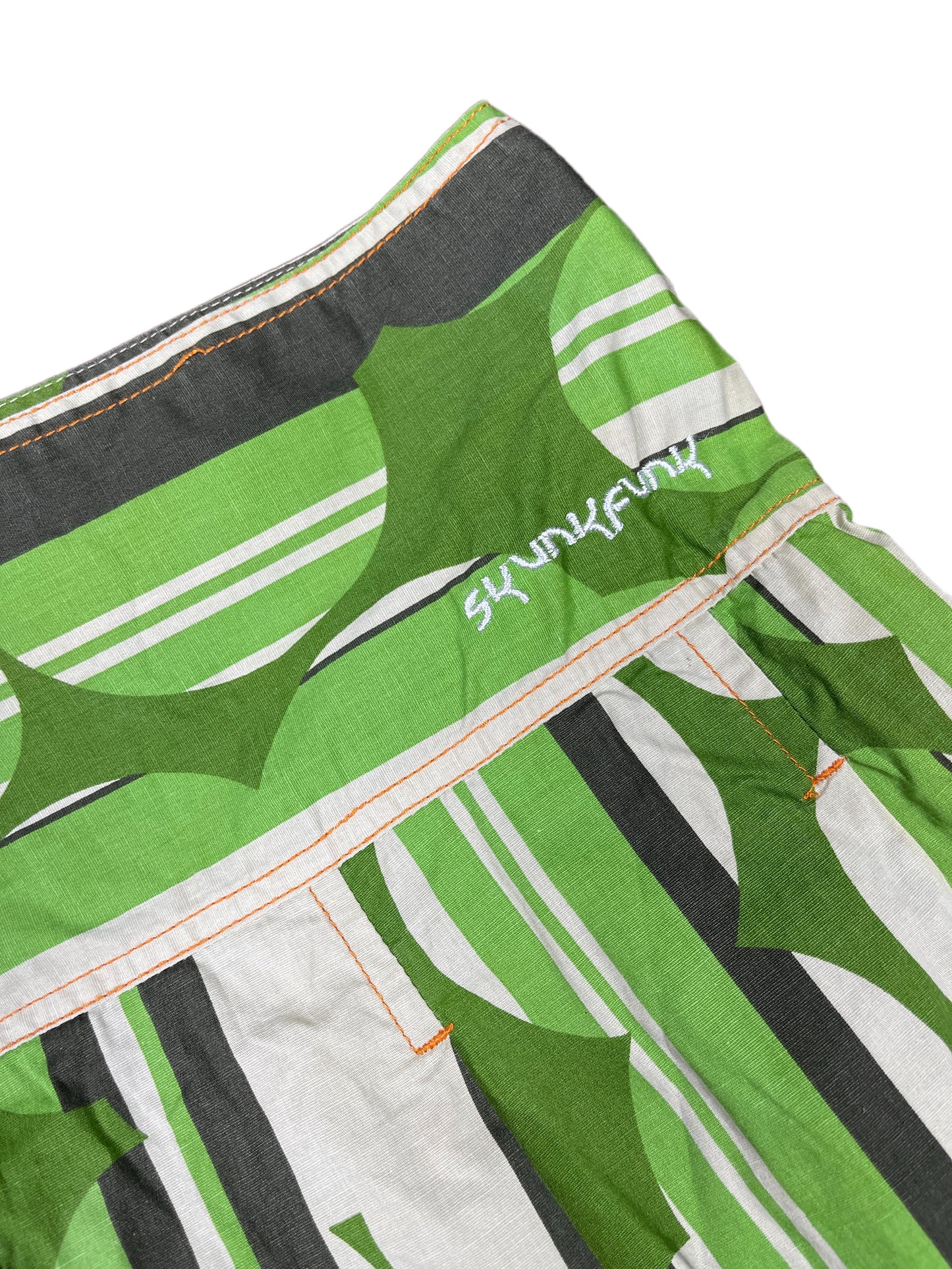 Y2k Skunkfunk Mini Skirt Green - M