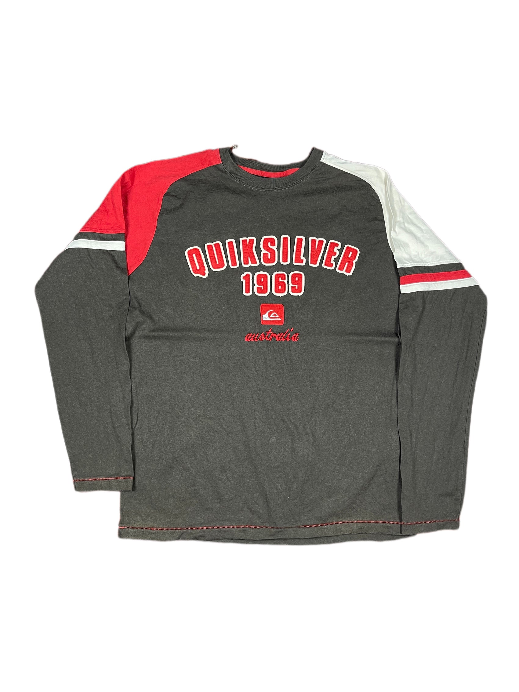 Y2k Quicksilver Thin Sweatshirt Brown - L