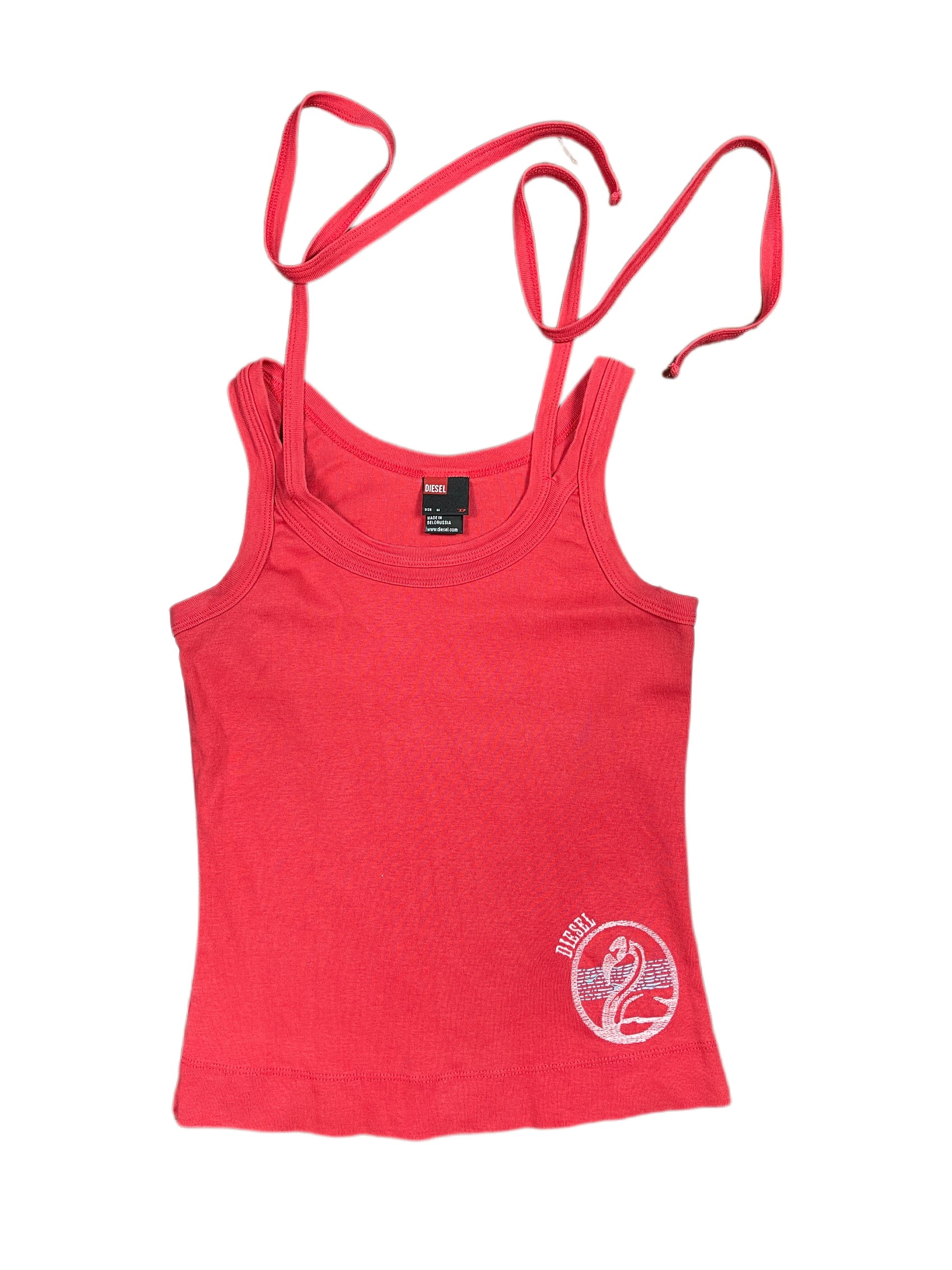 Y2k 2000s Diesel Sleeveless Top Red M