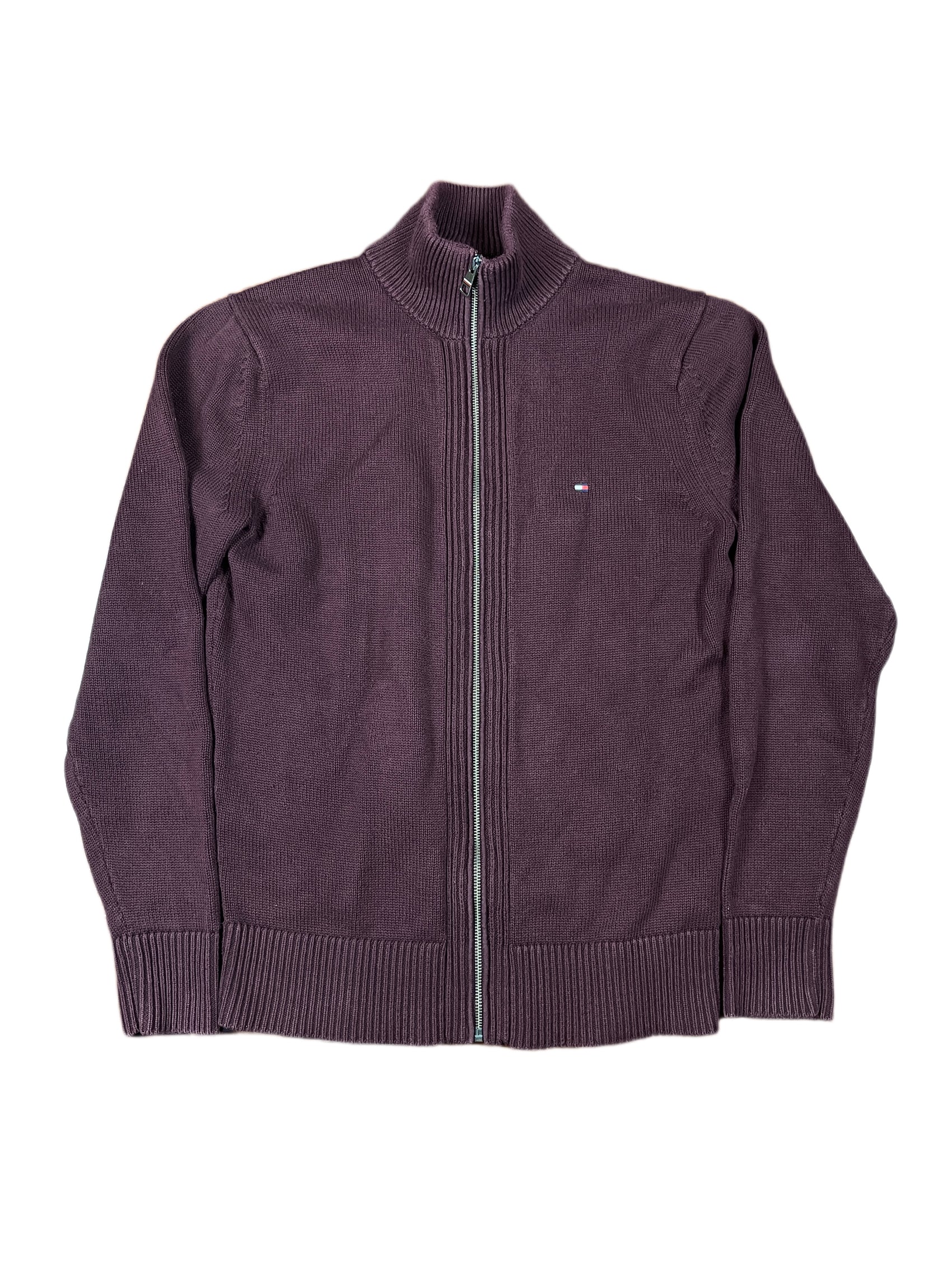 Tommy Hilfiger Knit Zipper Sweatshirt Bordeaux - L