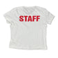 Y2k Miss Sixty Staff Short Sleeve Top White - M