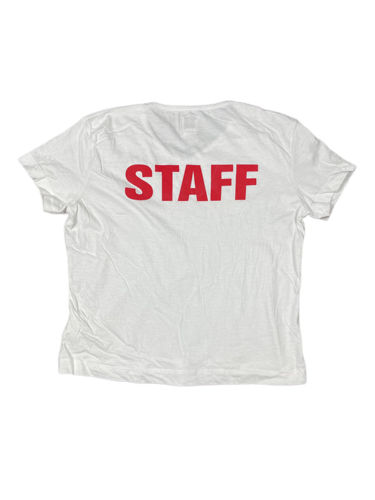 Y2k Miss Sixty Staff Short Sleeve Top White - M