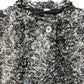 Vintage Faux Fur Coat Black White - M
