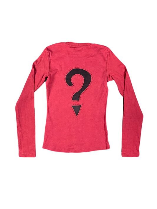 Y2k Ciudad Campus Long Sleeve Top Red - S