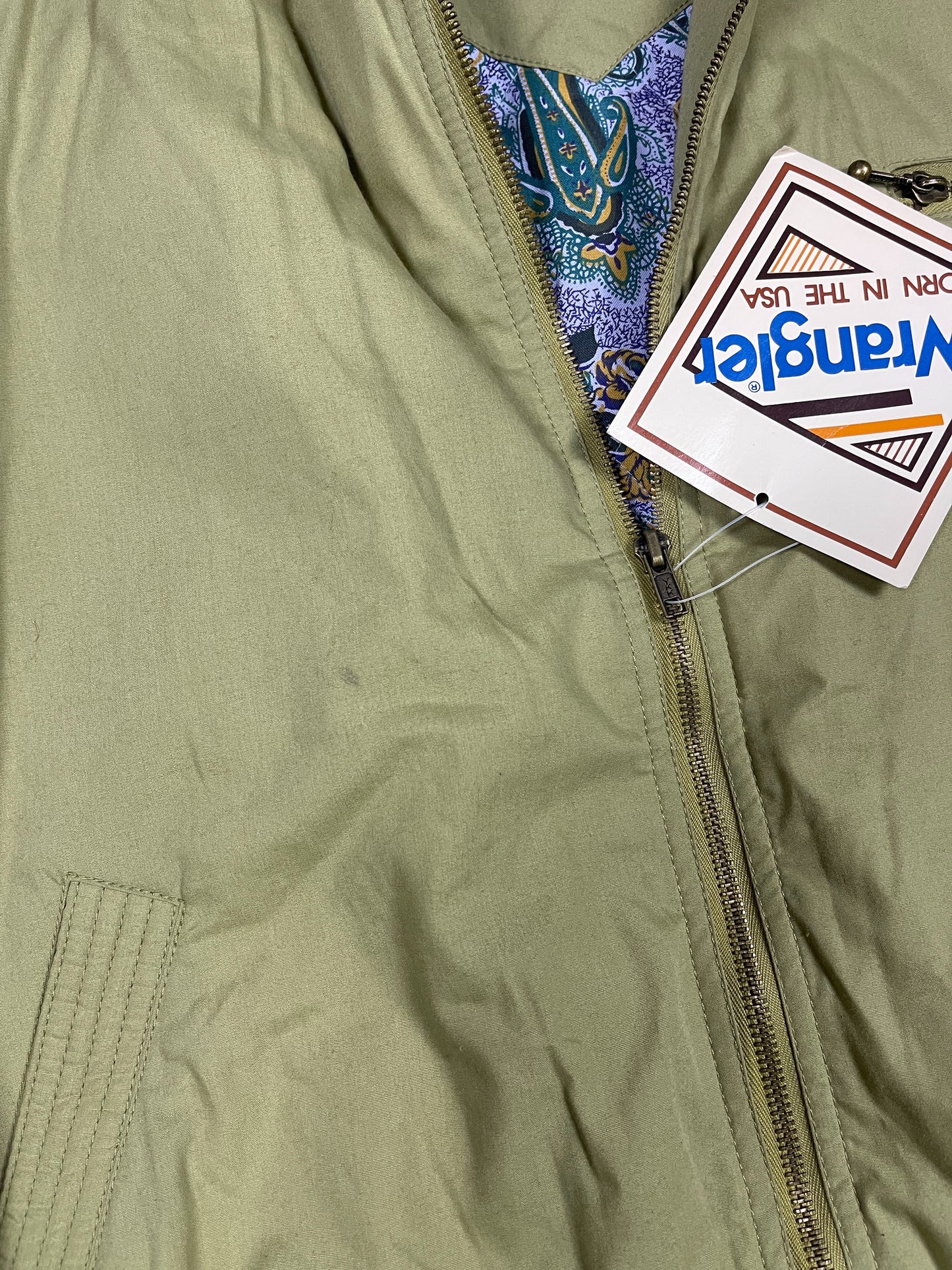 Vintage Wrangler 80s Bomber Jacket Khaki - M