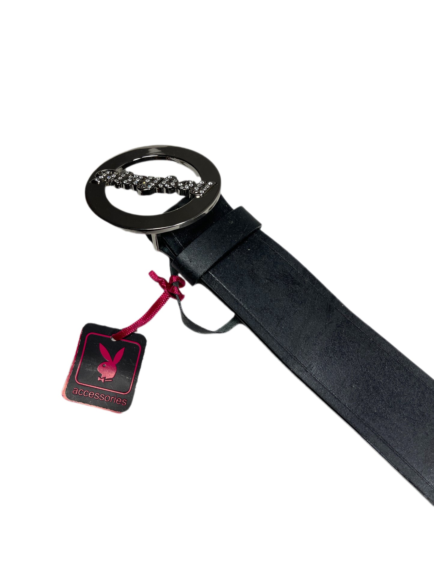 Y2k Playboy Leather Belt Black 2004