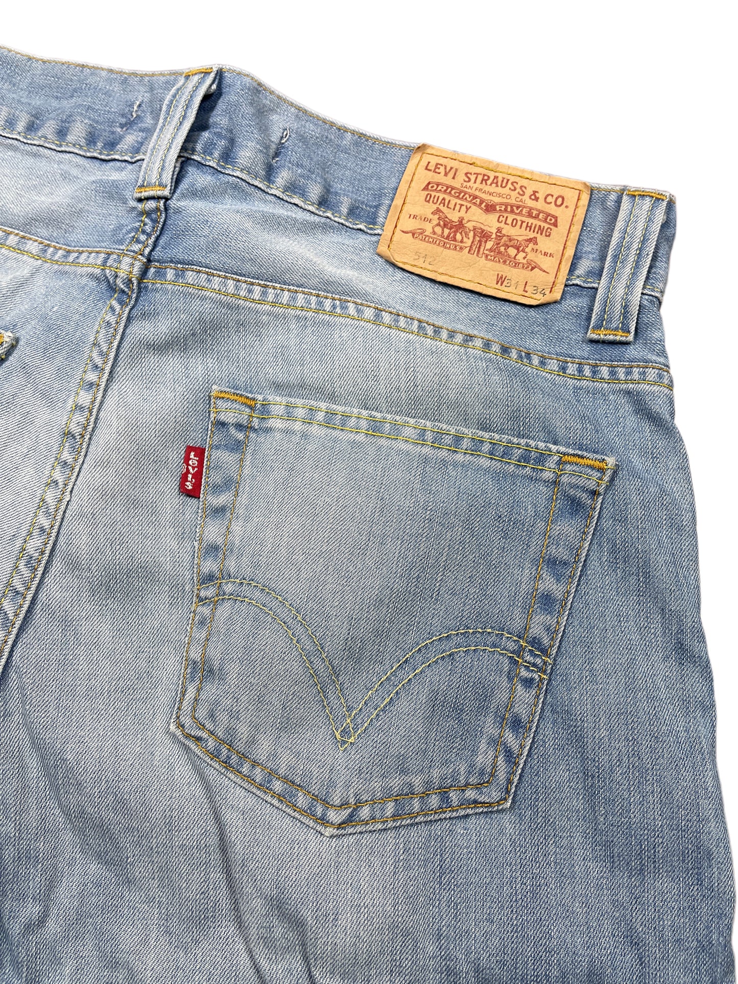 Y2k Levi´s 512 Bootcut Denim Pants Light Blue - S