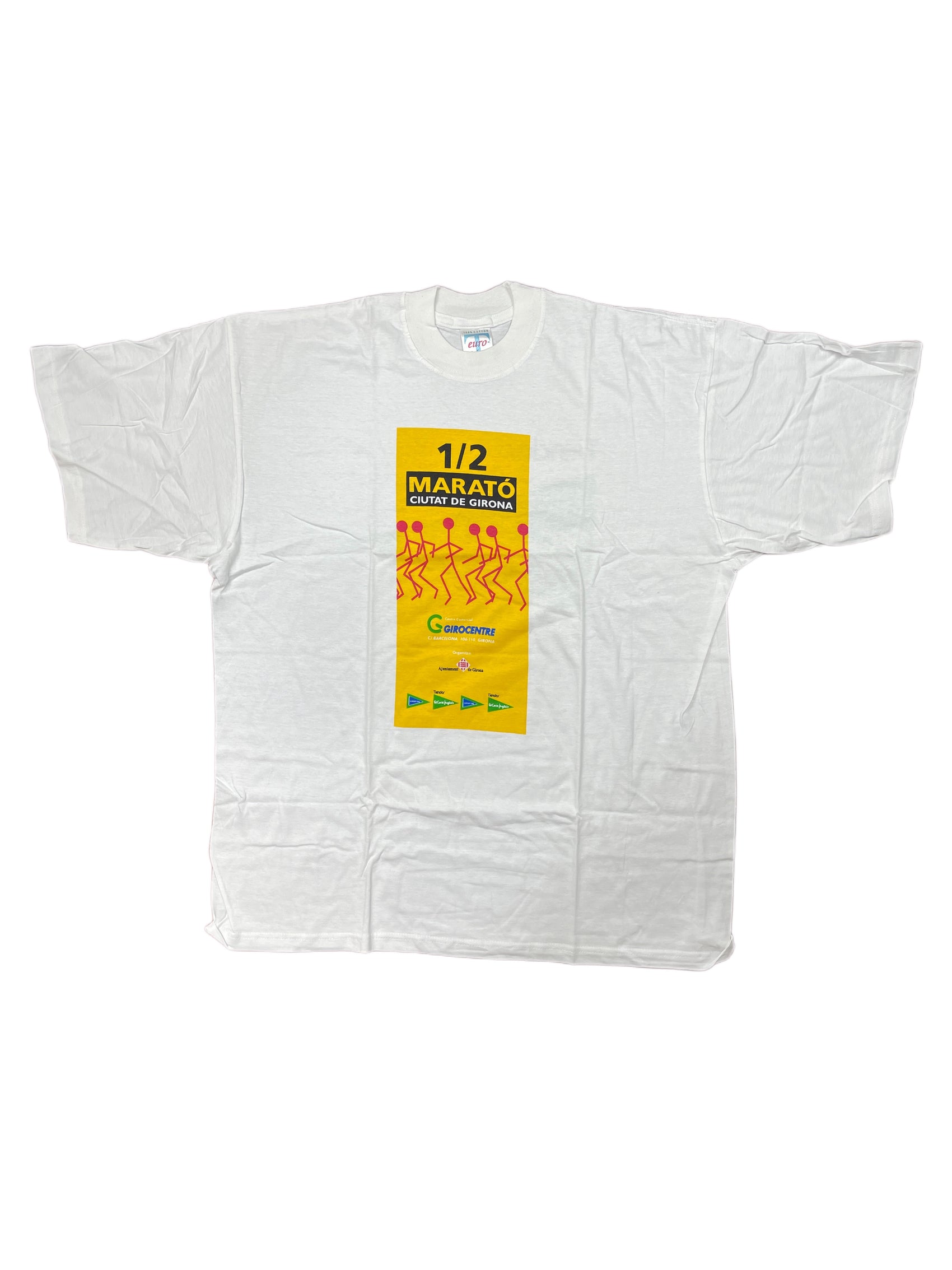 Vintage Marathon Girona T-Shirt White 90s XL