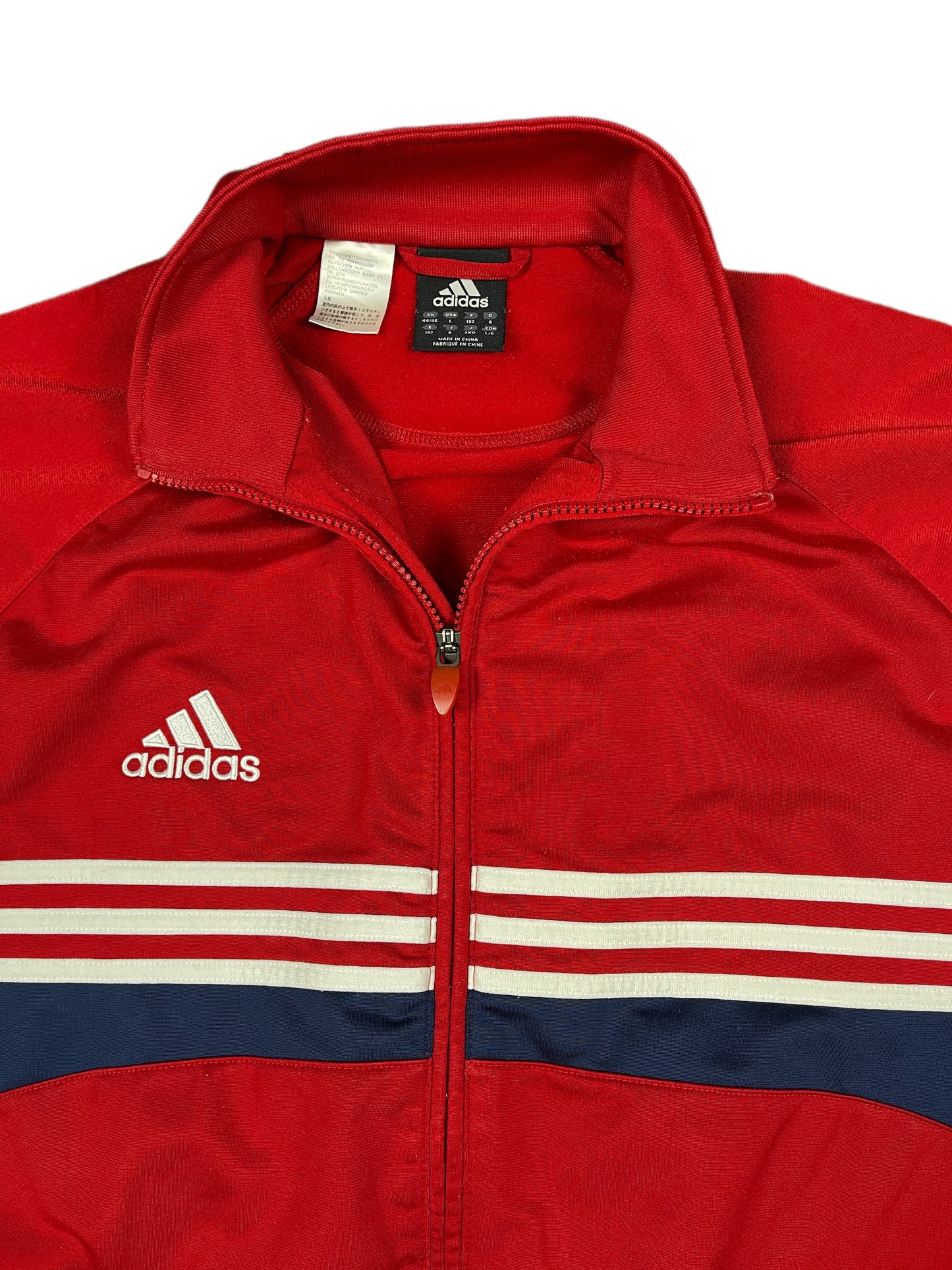 Vintage Adidas Track Jacket Red 2005 - XL