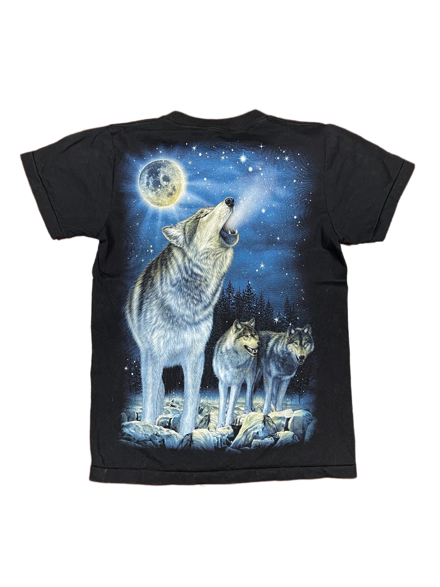 Vintage Rock Eagle Singlestitch Wolf T-Shirt Black - S