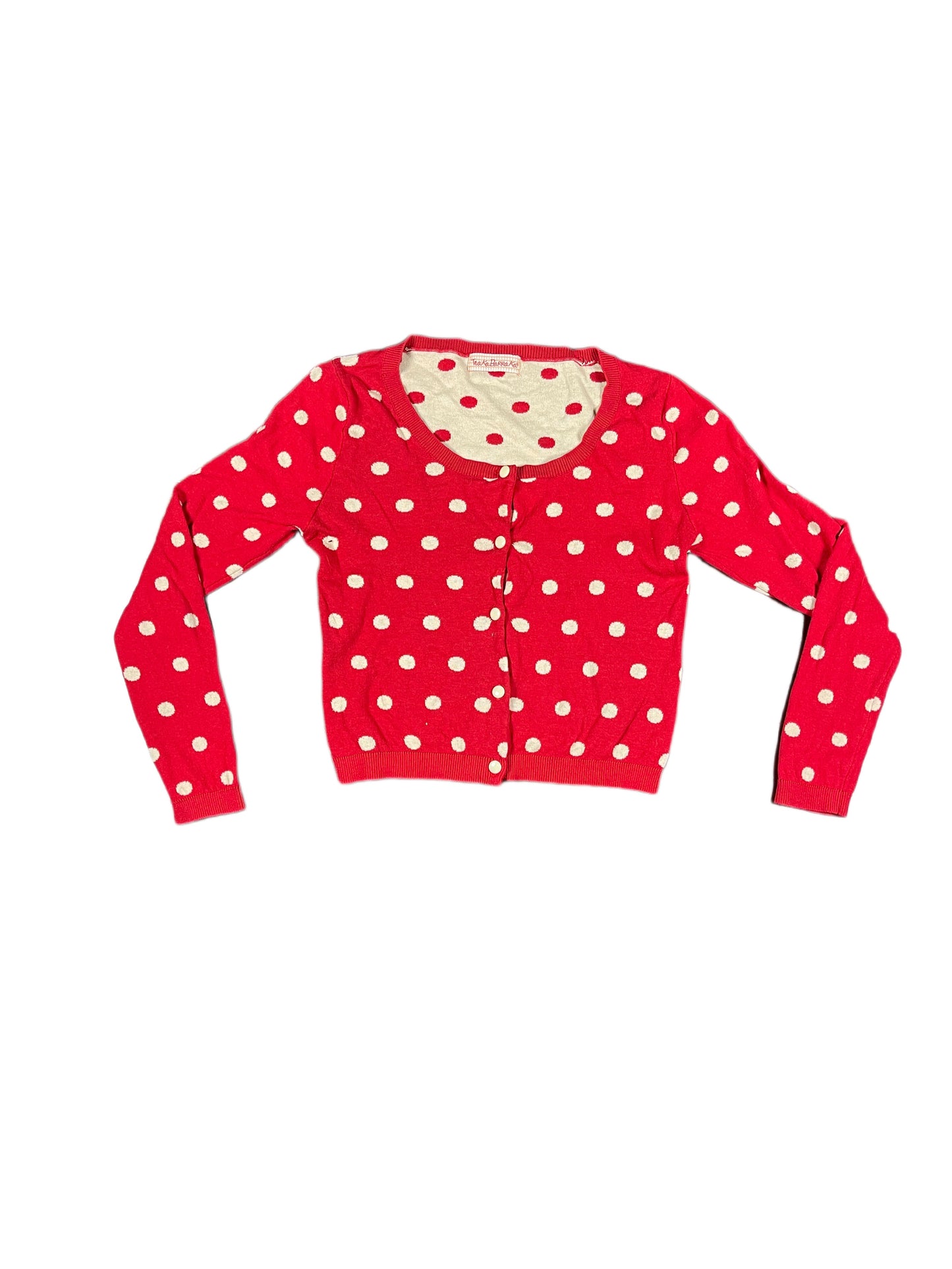 Y2k Traka Barokka Button Sweater Red - M