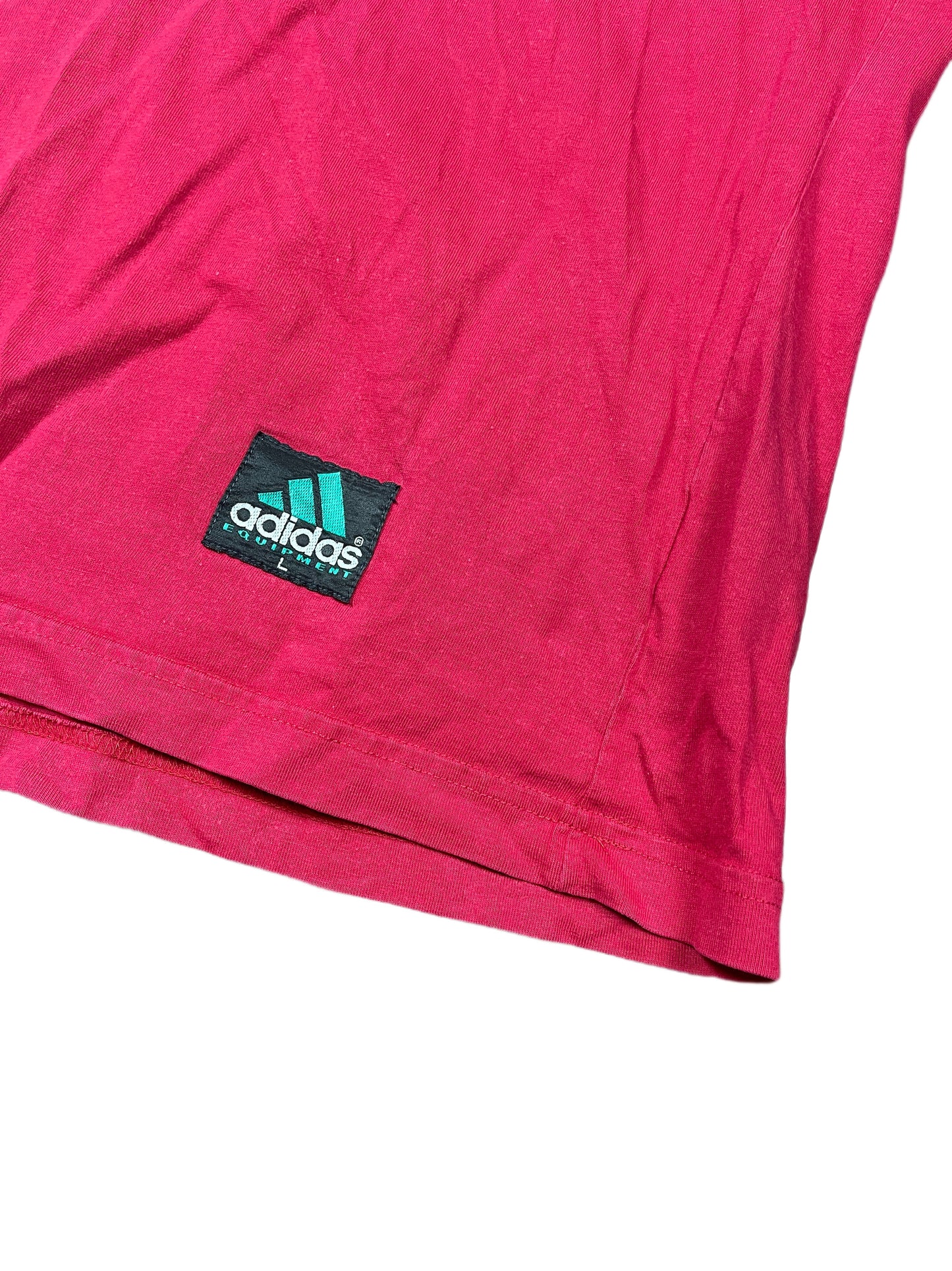 Vintage 90s Adidas Equipment T-Shirt Red - XL