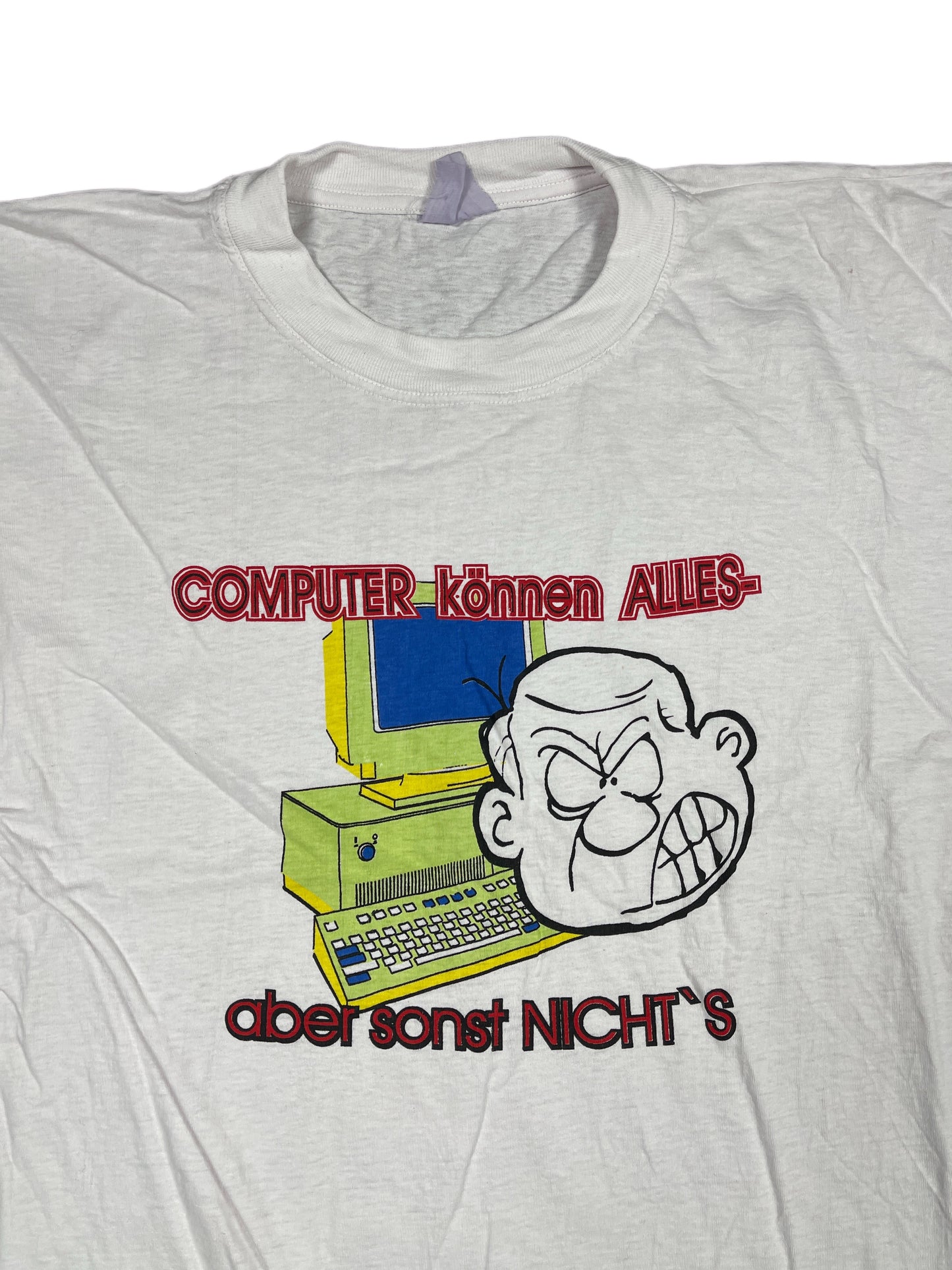 Vintage Computer Boxy T-Shirt White - XL